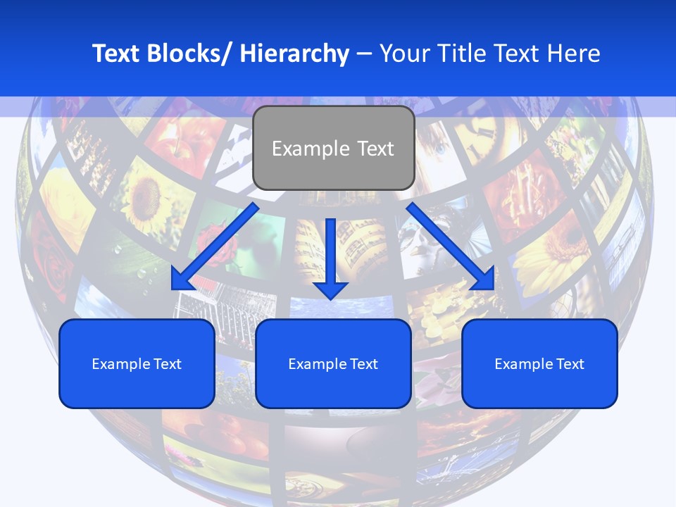 A Colorful Globe With Many Different Images On It PowerPoint Template