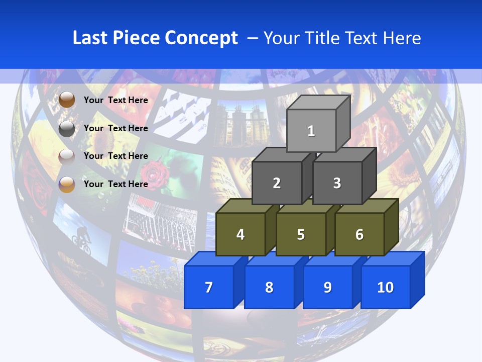 A Colorful Globe With Many Different Images On It PowerPoint Template