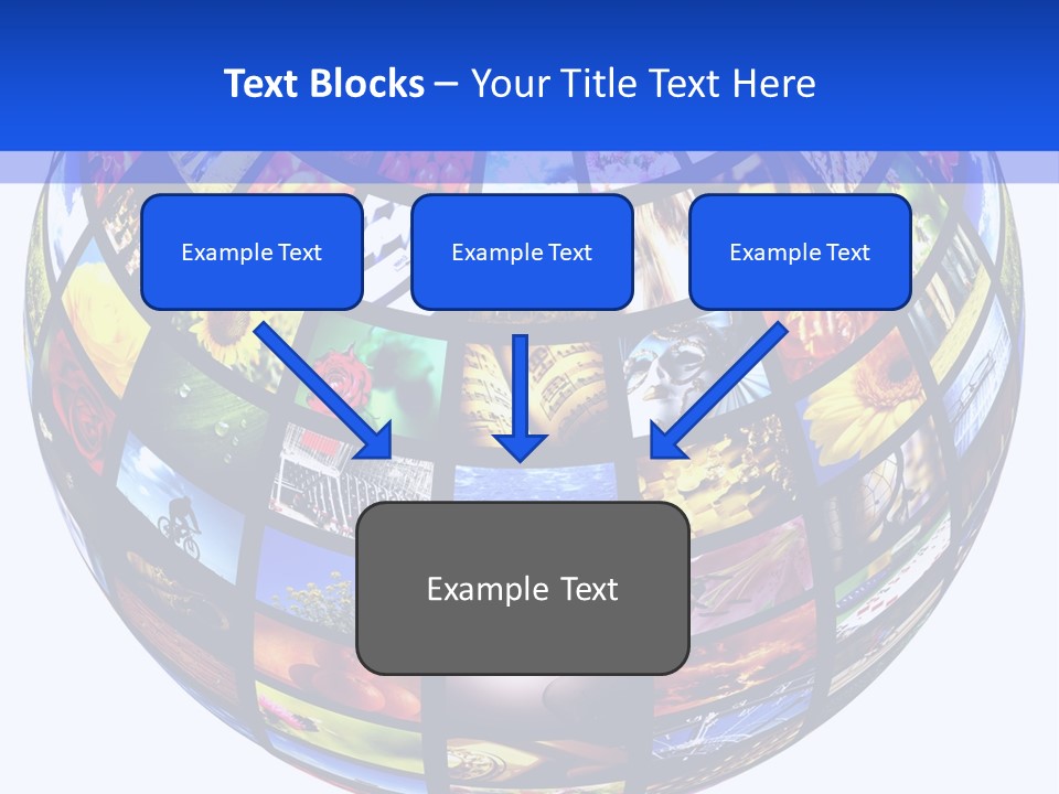 A Colorful Globe With Many Different Images On It PowerPoint Template