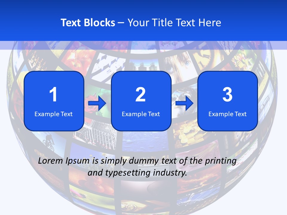 A Colorful Globe With Many Different Images On It PowerPoint Template