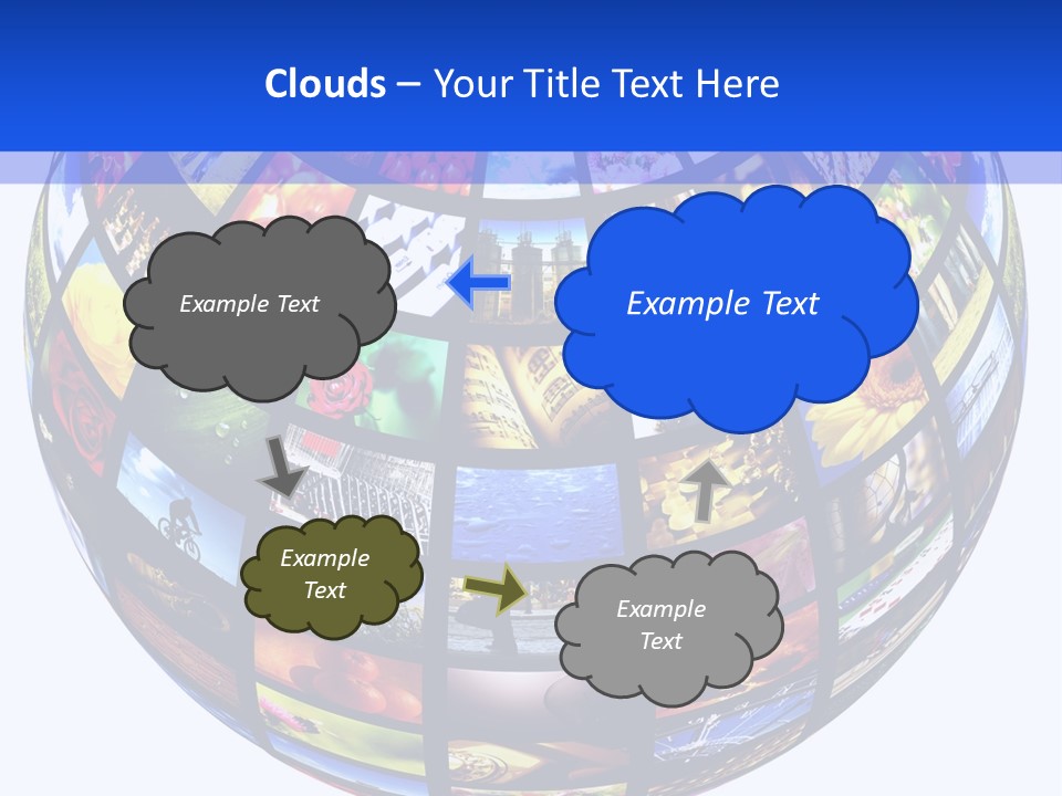 A Colorful Globe With Many Different Images On It PowerPoint Template