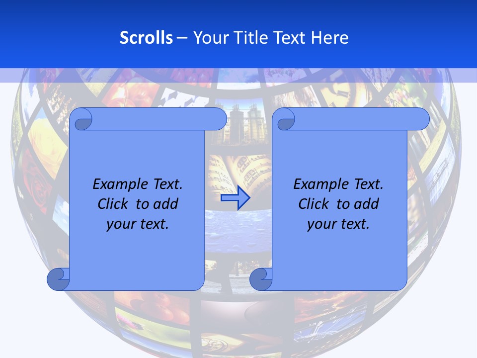 A Colorful Globe With Many Different Images On It PowerPoint Template