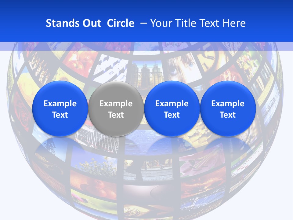 A Colorful Globe With Many Different Images On It PowerPoint Template