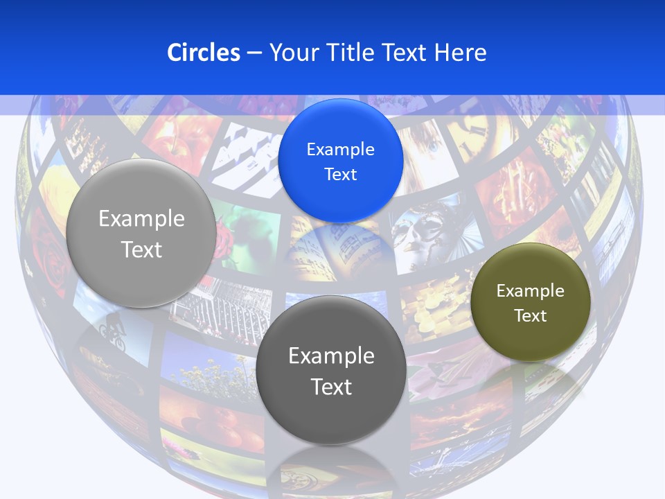 A Colorful Globe With Many Different Images On It PowerPoint Template