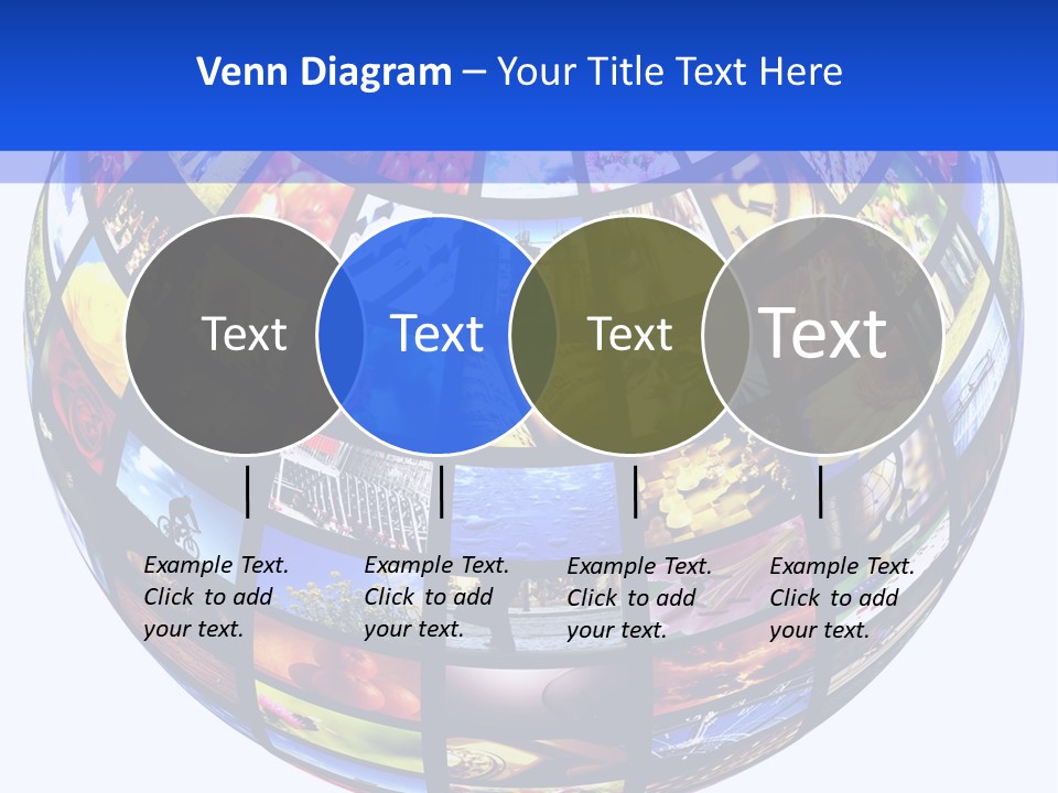A Colorful Globe With Many Different Images On It PowerPoint Template