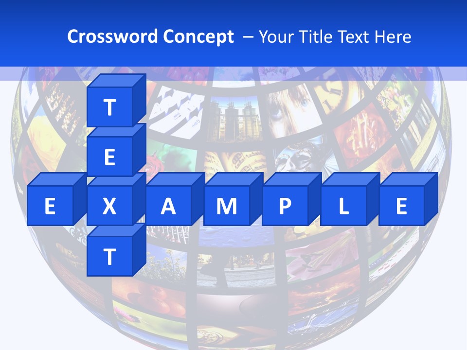 A Colorful Globe With Many Different Images On It PowerPoint Template
