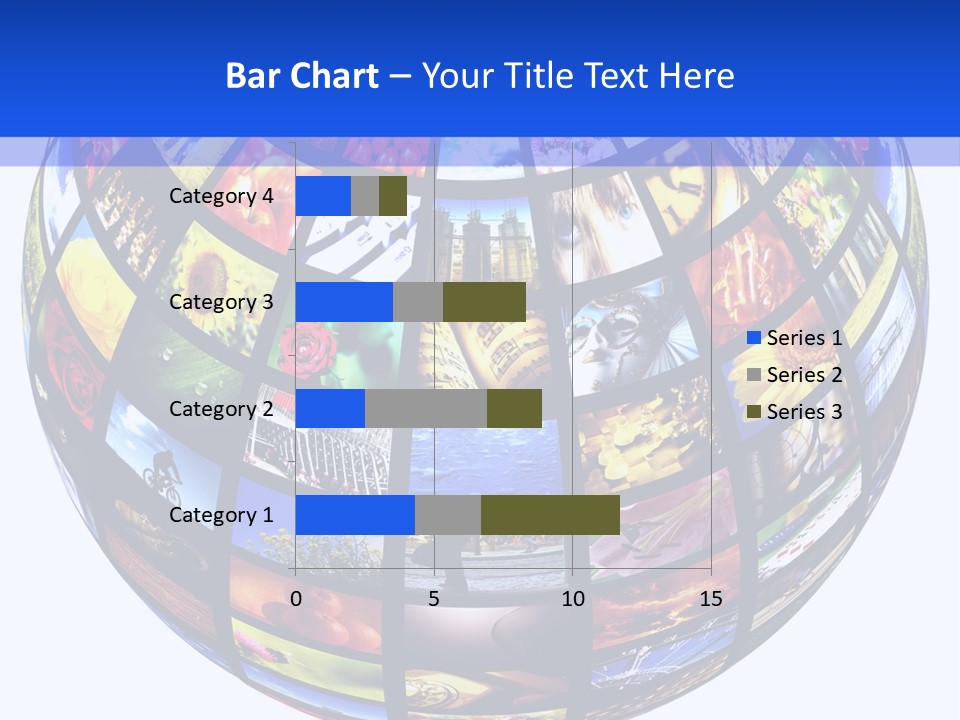 A Colorful Globe With Many Different Images On It PowerPoint Template