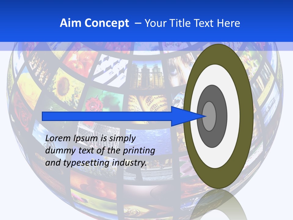 A Colorful Globe With Many Different Images On It PowerPoint Template