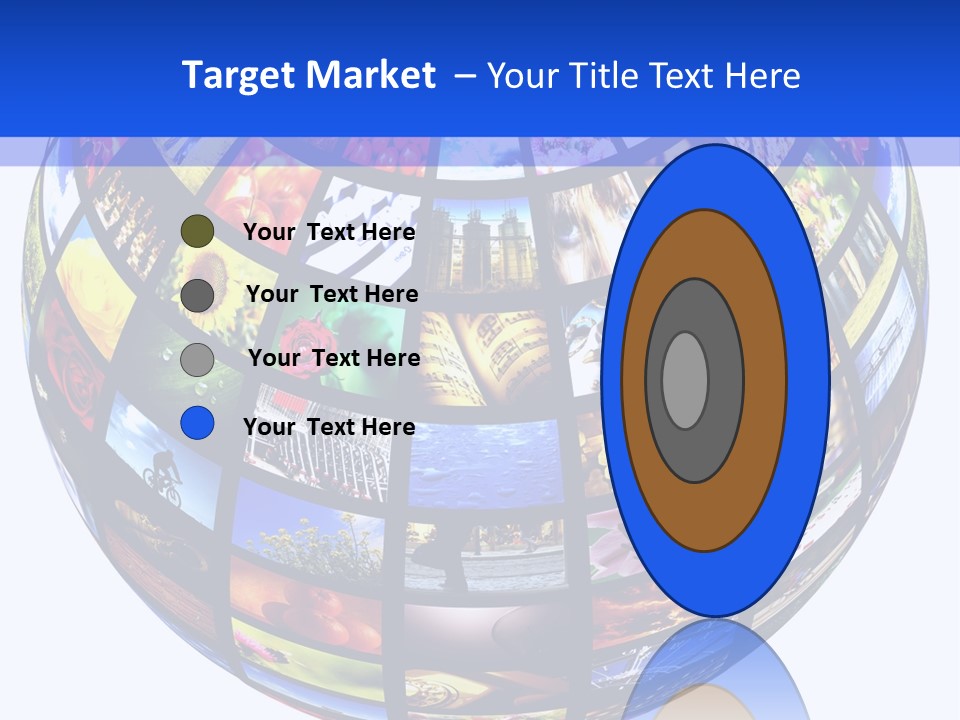 A Colorful Globe With Many Different Images On It PowerPoint Template