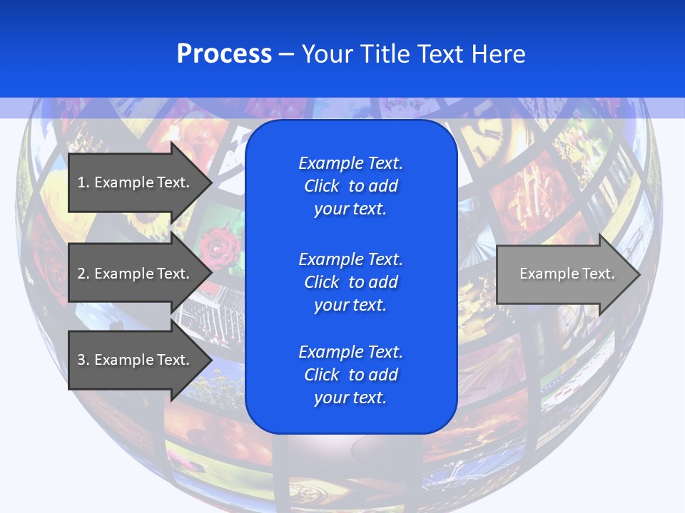 A Colorful Globe With Many Different Images On It PowerPoint Template
