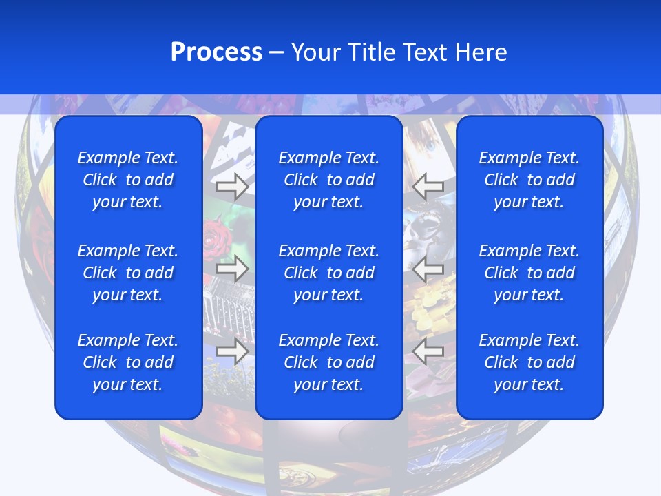 A Colorful Globe With Many Different Images On It PowerPoint Template