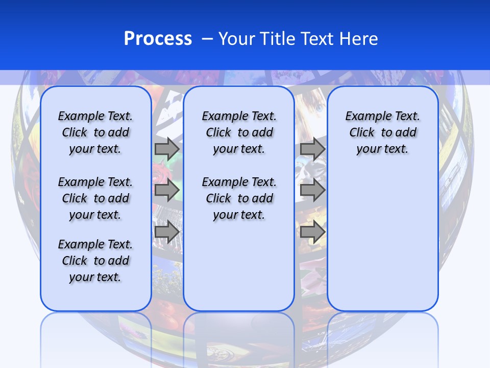 A Colorful Globe With Many Different Images On It PowerPoint Template