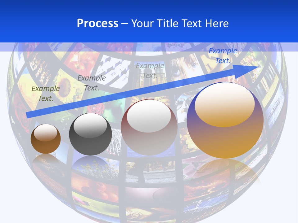 A Colorful Globe With Many Different Images On It PowerPoint Template