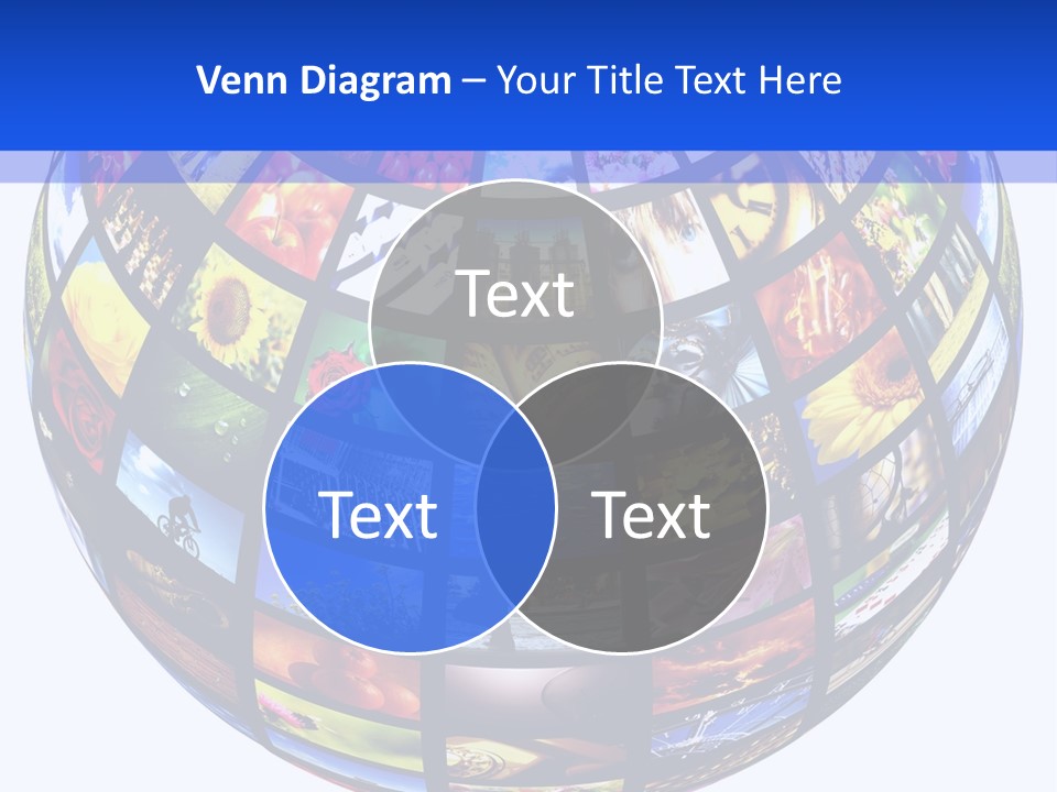 A Colorful Globe With Many Different Images On It PowerPoint Template