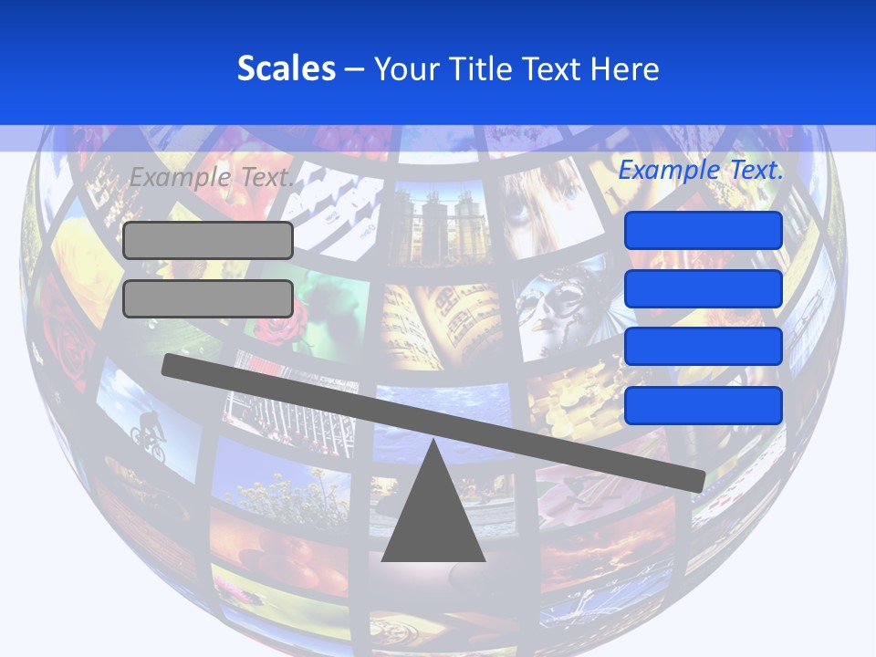 A Colorful Globe With Many Different Images On It PowerPoint Template