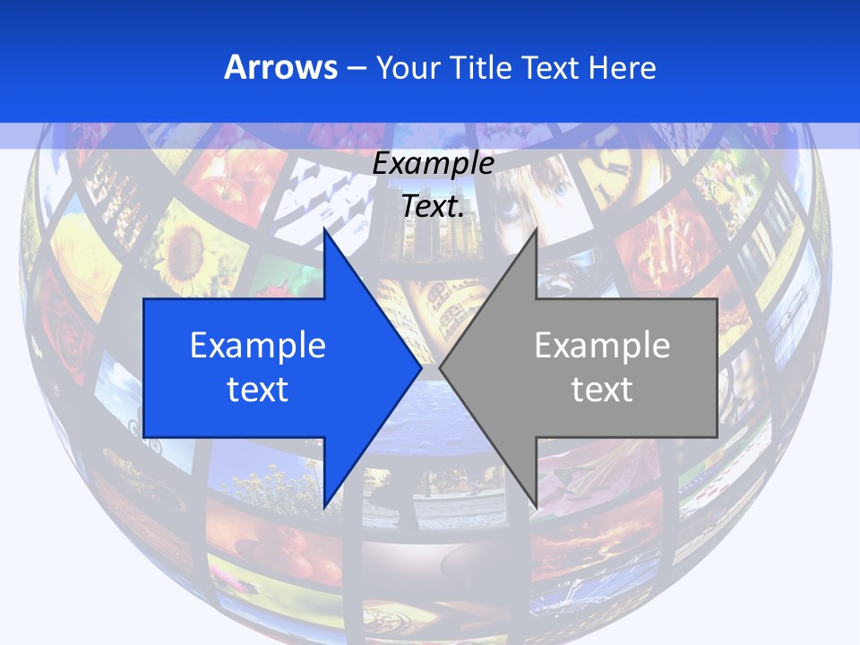 A Colorful Globe With Many Different Images On It PowerPoint Template