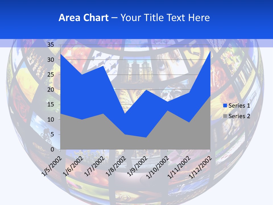 A Colorful Globe With Many Different Images On It PowerPoint Template