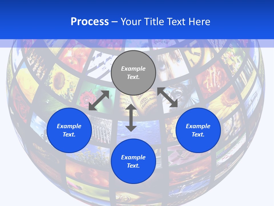 A Colorful Globe With Many Different Images On It PowerPoint Template