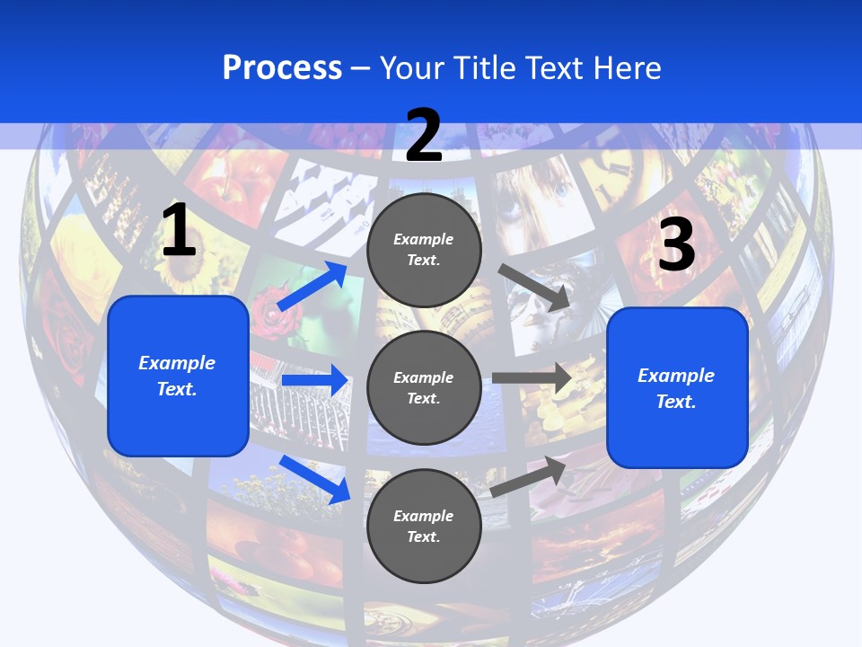 A Colorful Globe With Many Different Images On It PowerPoint Template