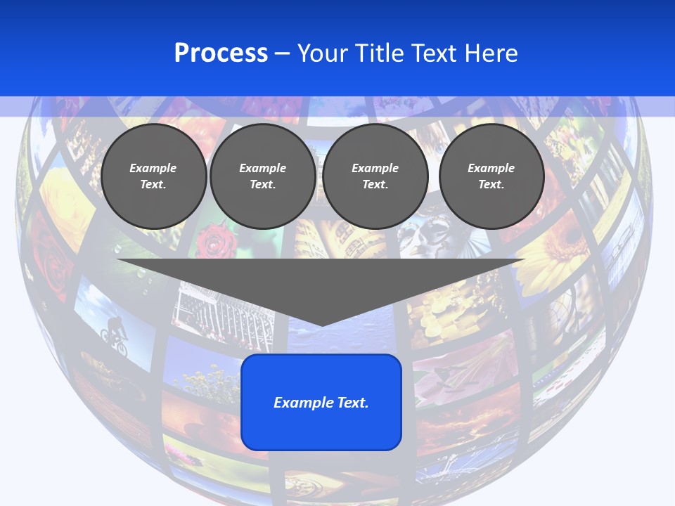 A Colorful Globe With Many Different Images On It PowerPoint Template
