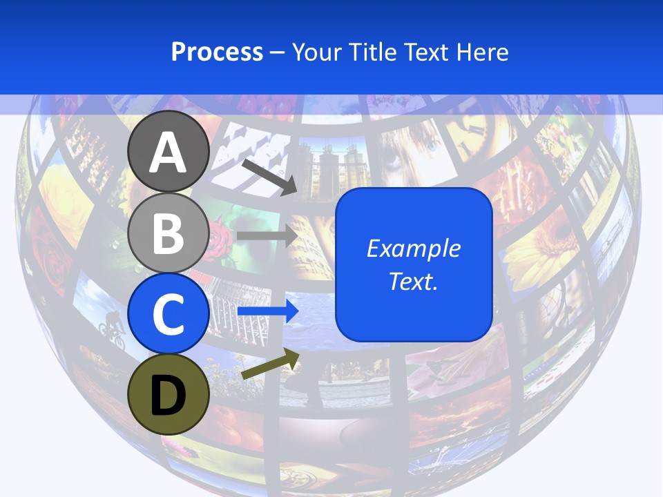 A Colorful Globe With Many Different Images On It PowerPoint Template
