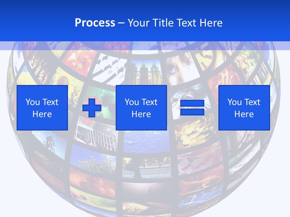 A Colorful Globe With Many Different Images On It PowerPoint Template
