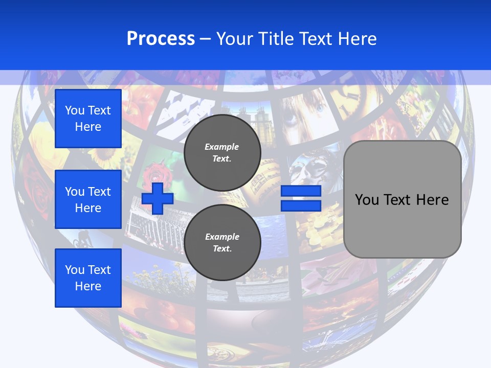 A Colorful Globe With Many Different Images On It PowerPoint Template