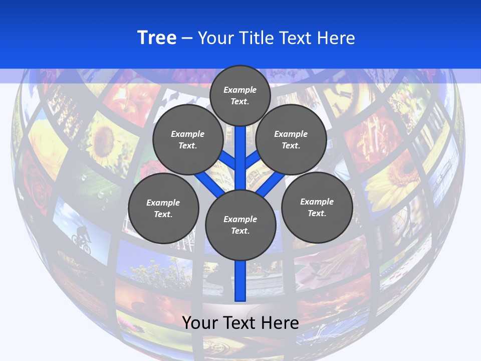 A Colorful Globe With Many Different Images On It PowerPoint Template