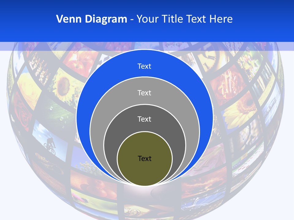 A Colorful Globe With Many Different Images On It PowerPoint Template