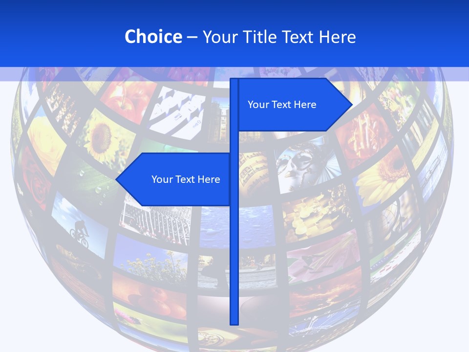 A Colorful Globe With Many Different Images On It PowerPoint Template