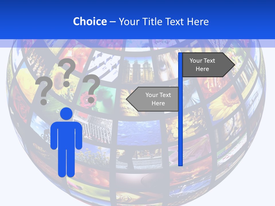 A Colorful Globe With Many Different Images On It PowerPoint Template