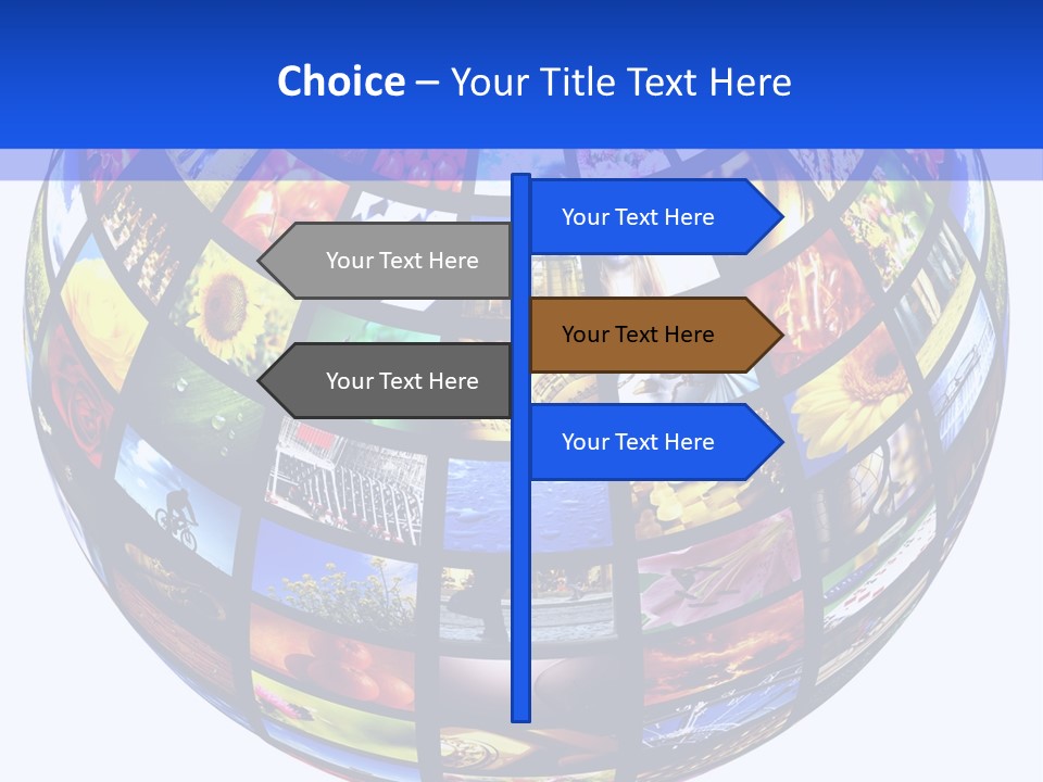 A Colorful Globe With Many Different Images On It PowerPoint Template