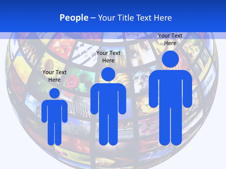 A Colorful Globe With Many Different Images On It PowerPoint Template