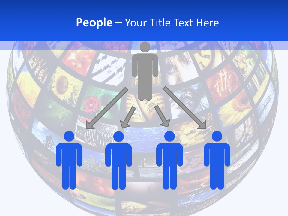 A Colorful Globe With Many Different Images On It PowerPoint Template