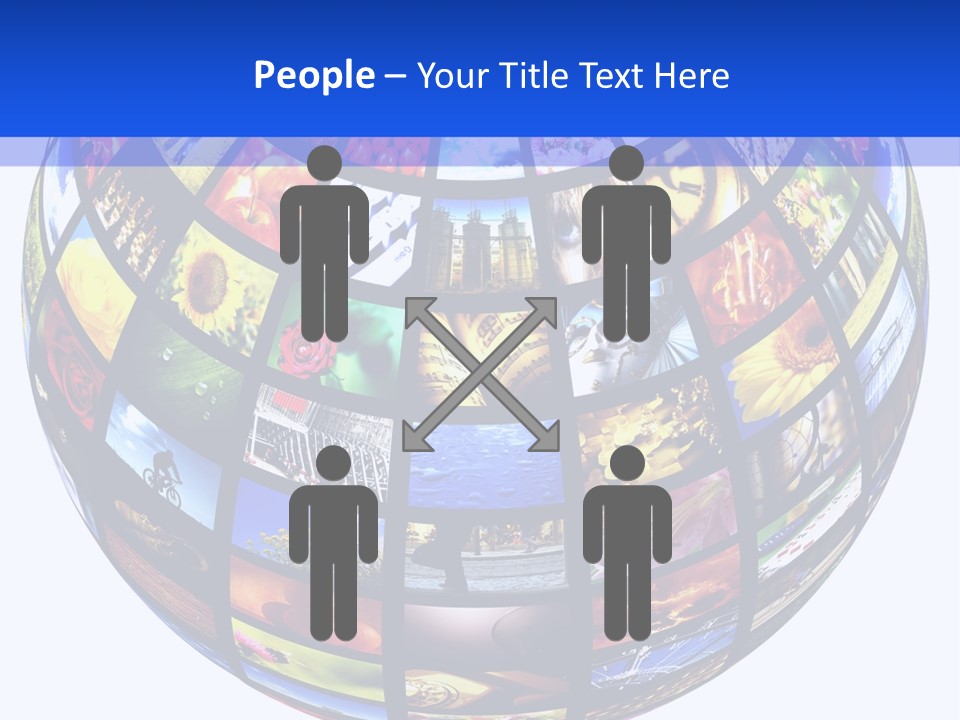 A Colorful Globe With Many Different Images On It PowerPoint Template