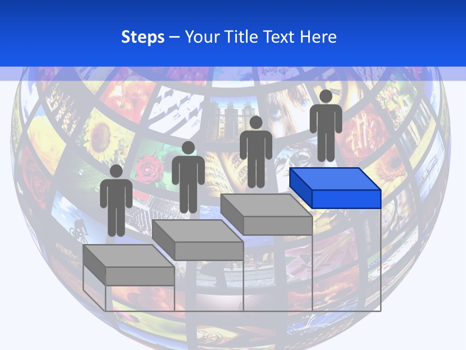 A Colorful Globe With Many Different Images On It PowerPoint Template