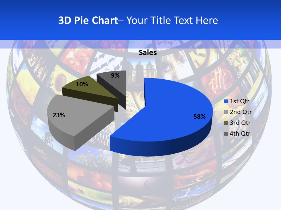 A Colorful Globe With Many Different Images On It PowerPoint Template