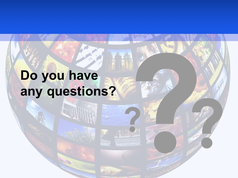 A Colorful Globe With Many Different Images On It PowerPoint Template