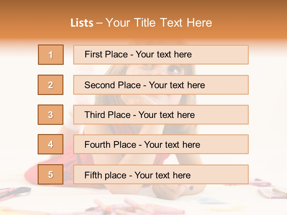 Crayon Preschooler Concept PowerPoint Template