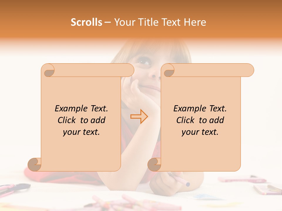 Crayon Preschooler Concept PowerPoint Template