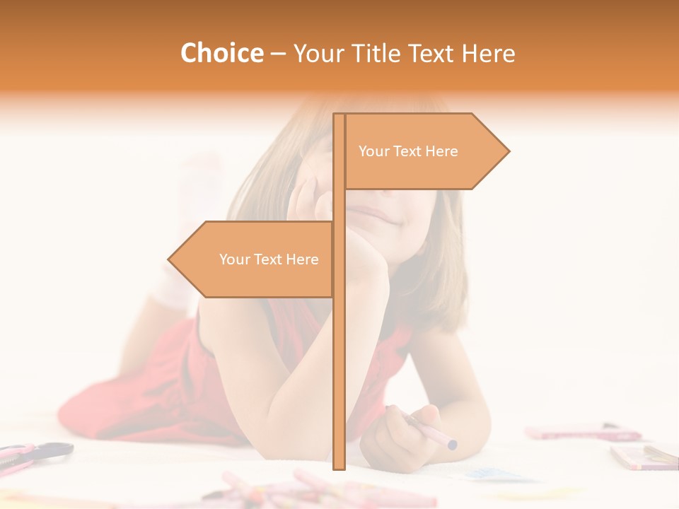 Crayon Preschooler Concept PowerPoint Template