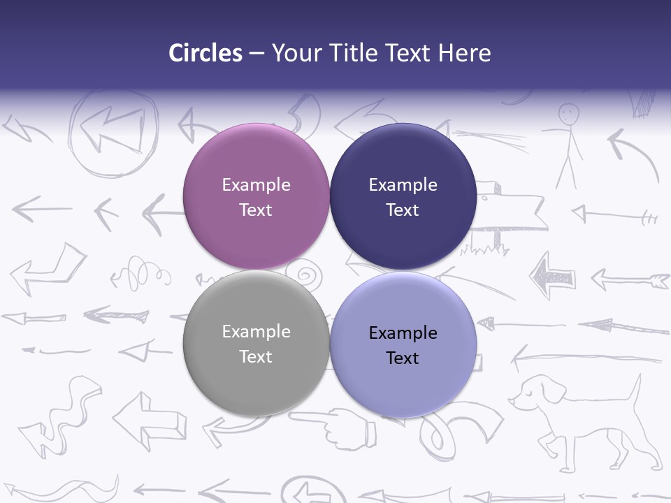 A Bunch Of Hand Drawn Arrows On A White Background PowerPoint Template