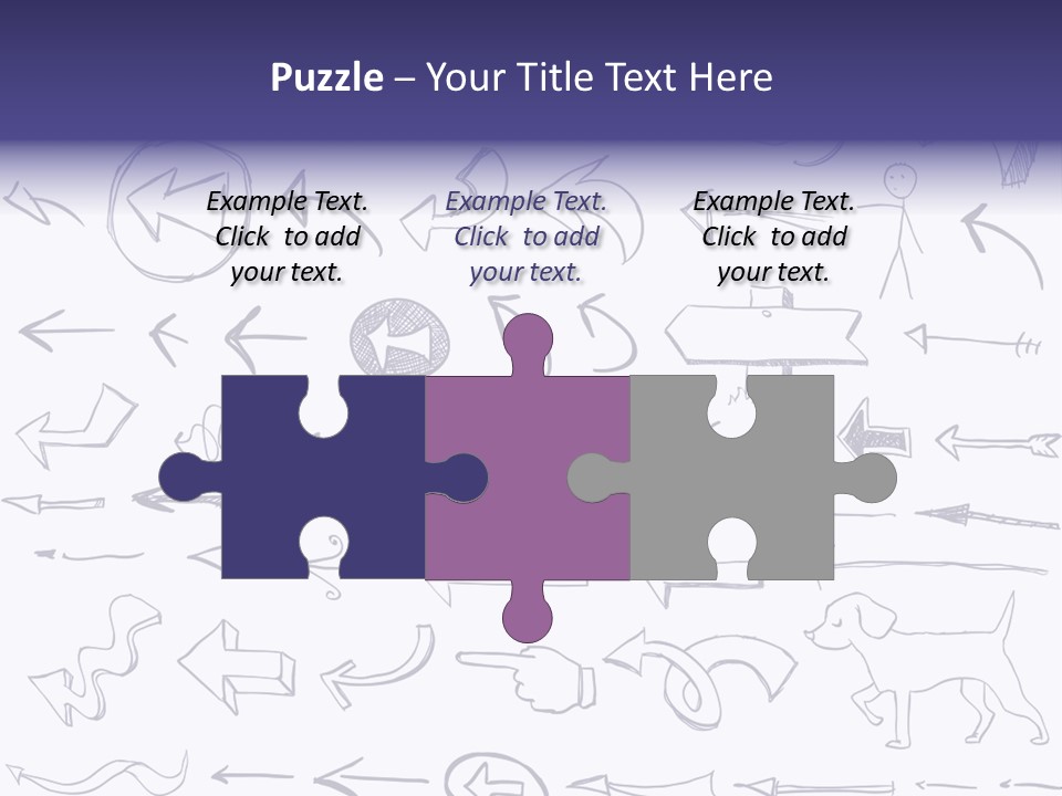 A Bunch Of Hand Drawn Arrows On A White Background PowerPoint Template