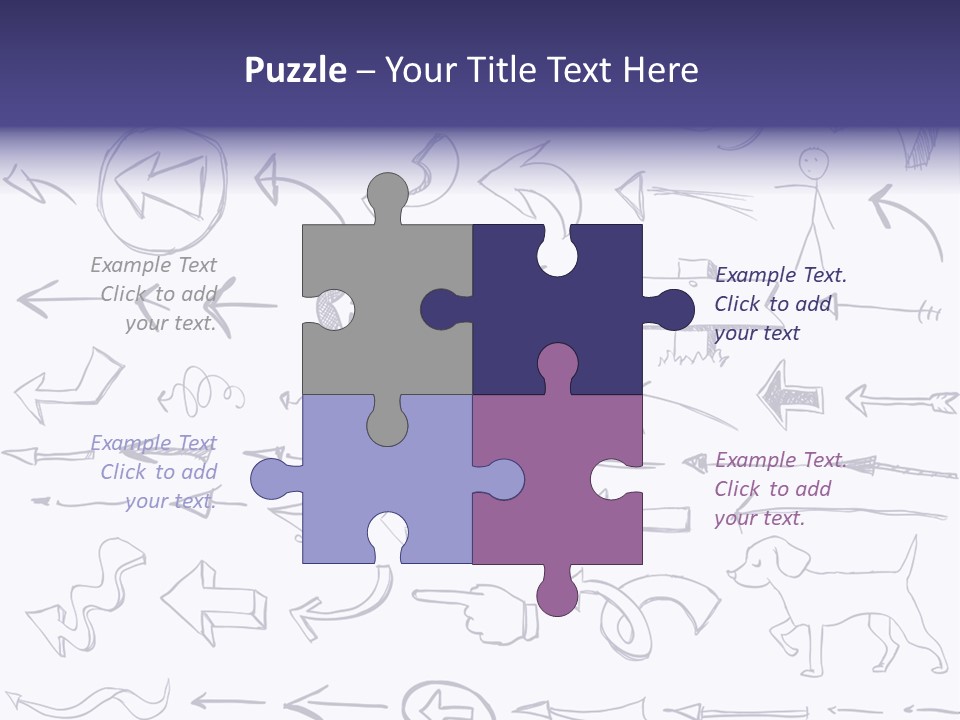 A Bunch Of Hand Drawn Arrows On A White Background PowerPoint Template