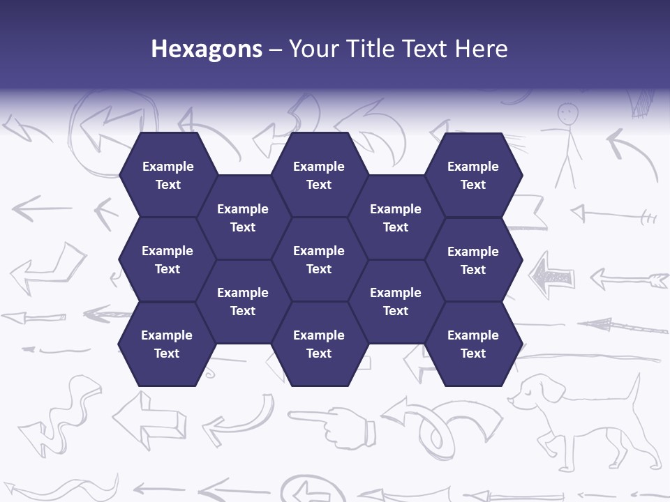 A Bunch Of Hand Drawn Arrows On A White Background PowerPoint Template