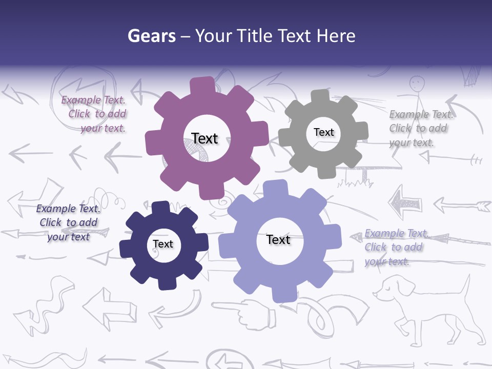 A Bunch Of Hand Drawn Arrows On A White Background PowerPoint Template