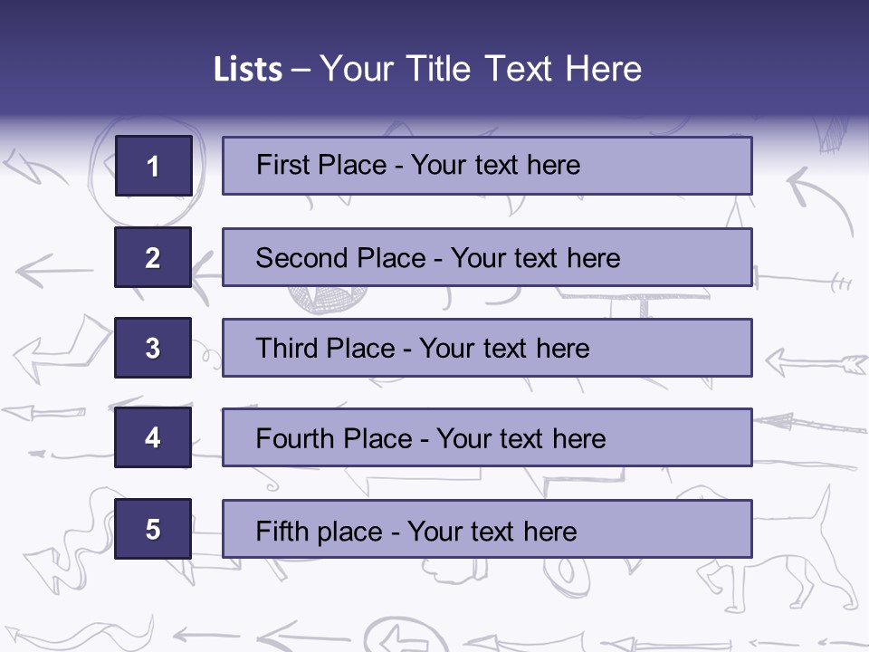 A Bunch Of Hand Drawn Arrows On A White Background PowerPoint Template