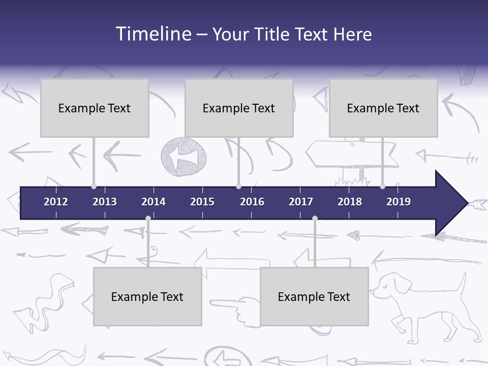A Bunch Of Hand Drawn Arrows On A White Background PowerPoint Template