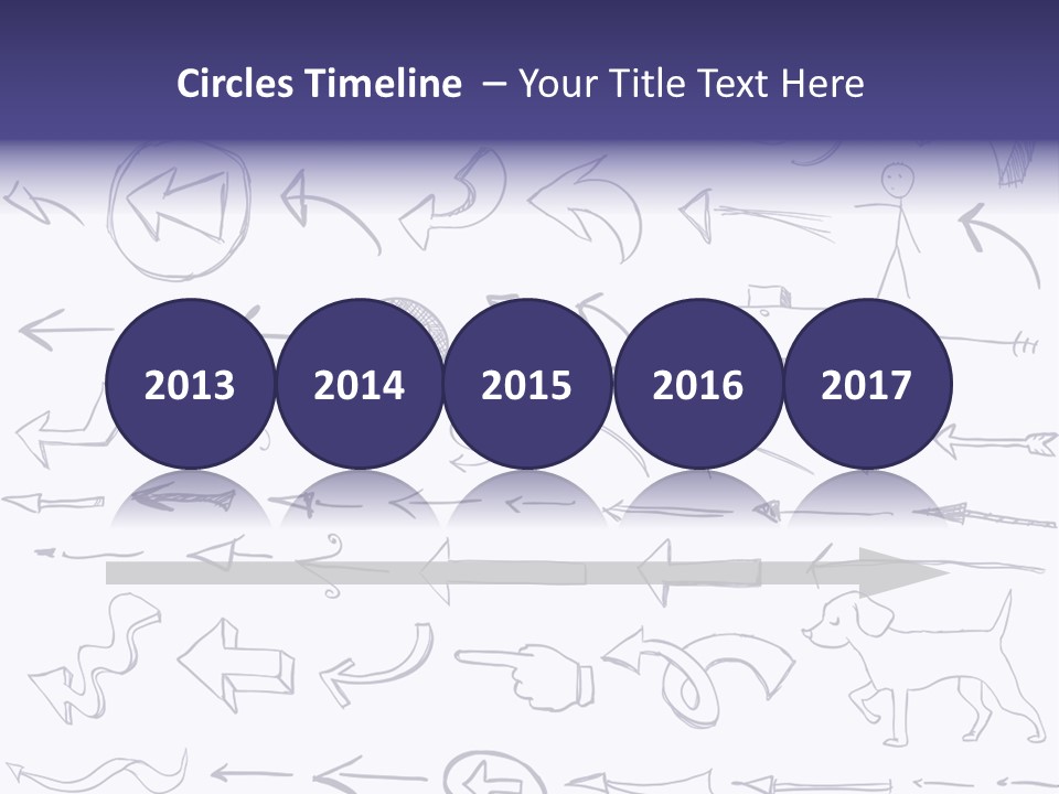 A Bunch Of Hand Drawn Arrows On A White Background PowerPoint Template