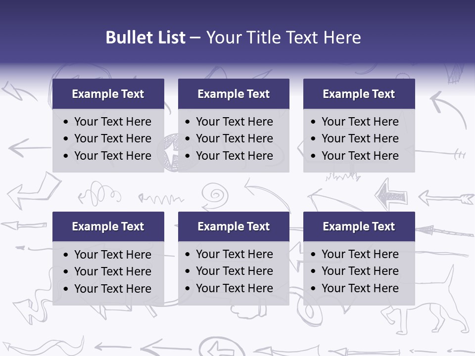 A Bunch Of Hand Drawn Arrows On A White Background PowerPoint Template
